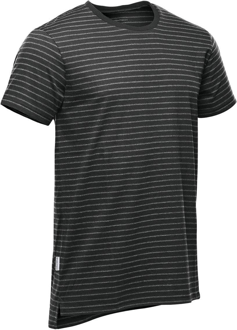 Stormtech Tg-2 Men’s Railtown Crew Neck Tee - Black Gray Heather
