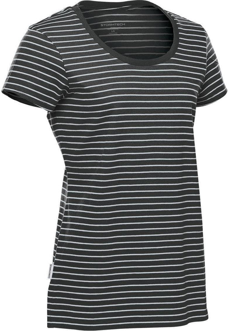 Stormtech Tg-2w Women’s Railtown Crew Neck Tee - Black Gray Heather