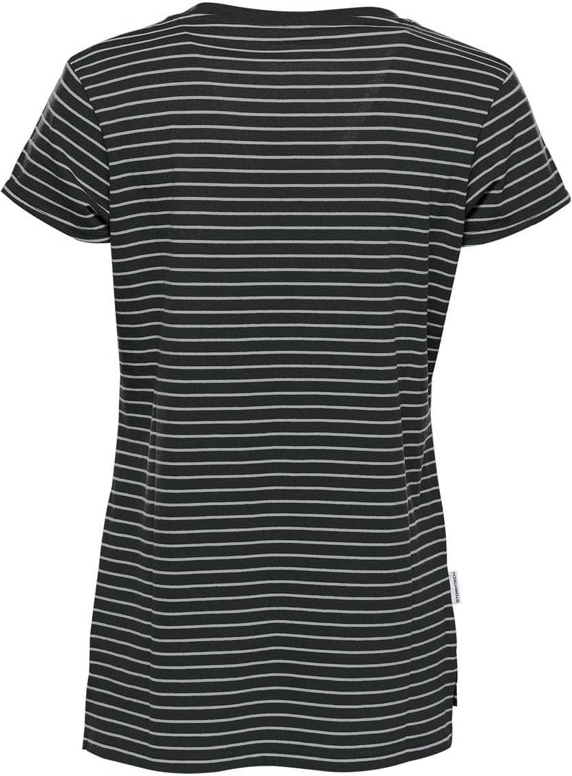 Stormtech Tg-2w Women’s Railtown Crew Neck Tee - Black Gray Heather - Ladies Xs