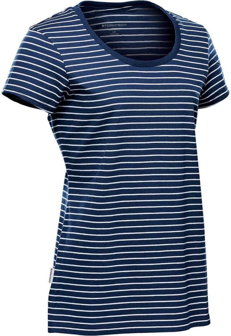 Stormtech Tg-2w Women’s Railtown Crew Neck Tee - Navy White