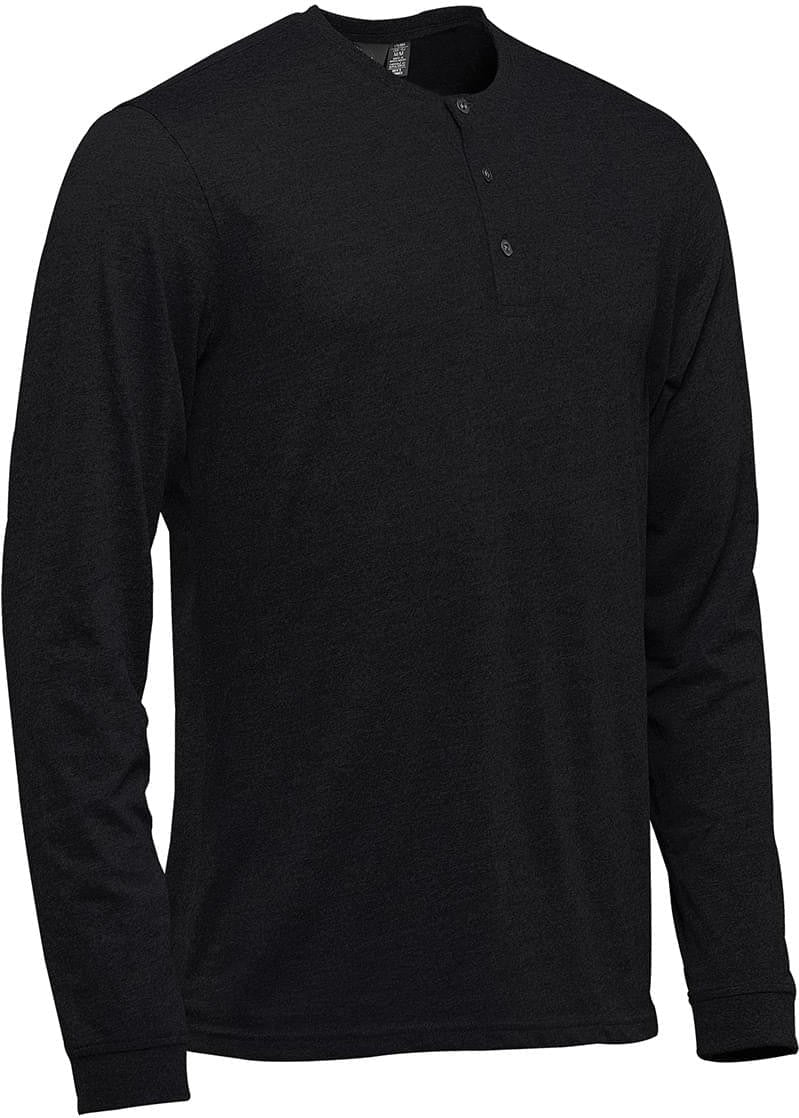 Stormtech Tgh-1 Men’s Torcello Long Sleeve Henley - Black