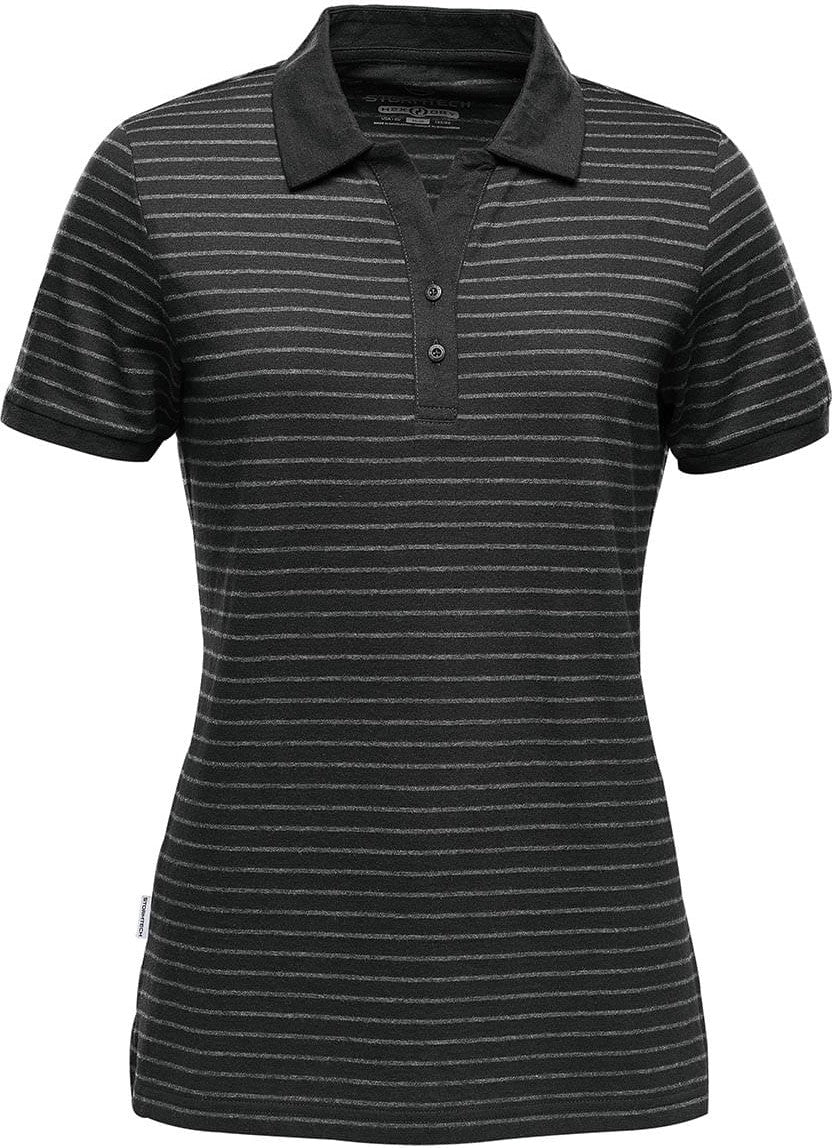 Stormtech Tgp-1w Women’s Railtown Polo - Black Gray Heather - Ladies Xs