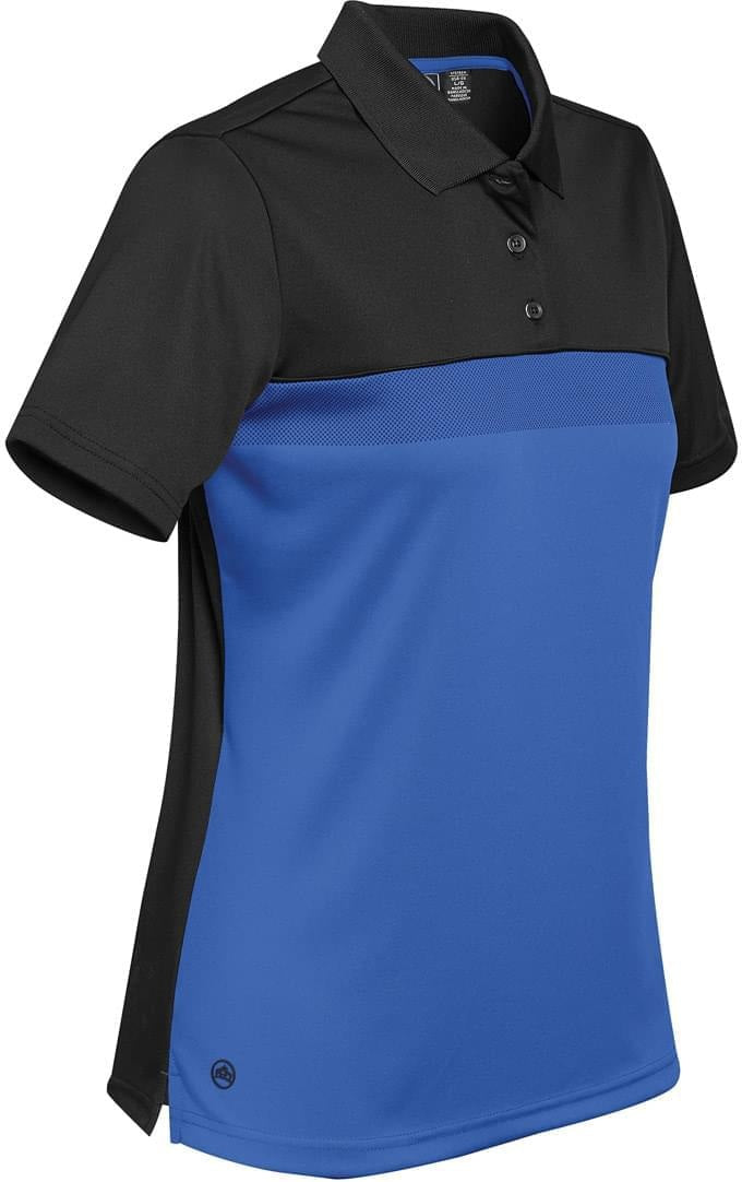 Stormtech Tm-1w Women’s Equinox Performance Polo - Azure Blue Black
