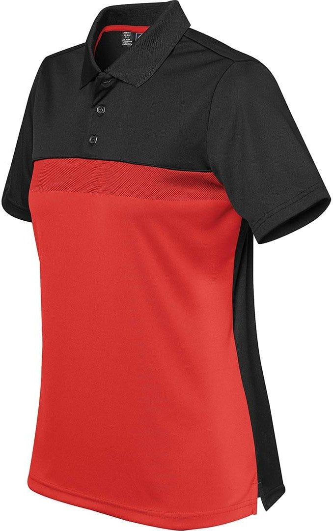 Stormtech Tm-1w Women’s Equinox Performance Polo - Bright Red Black