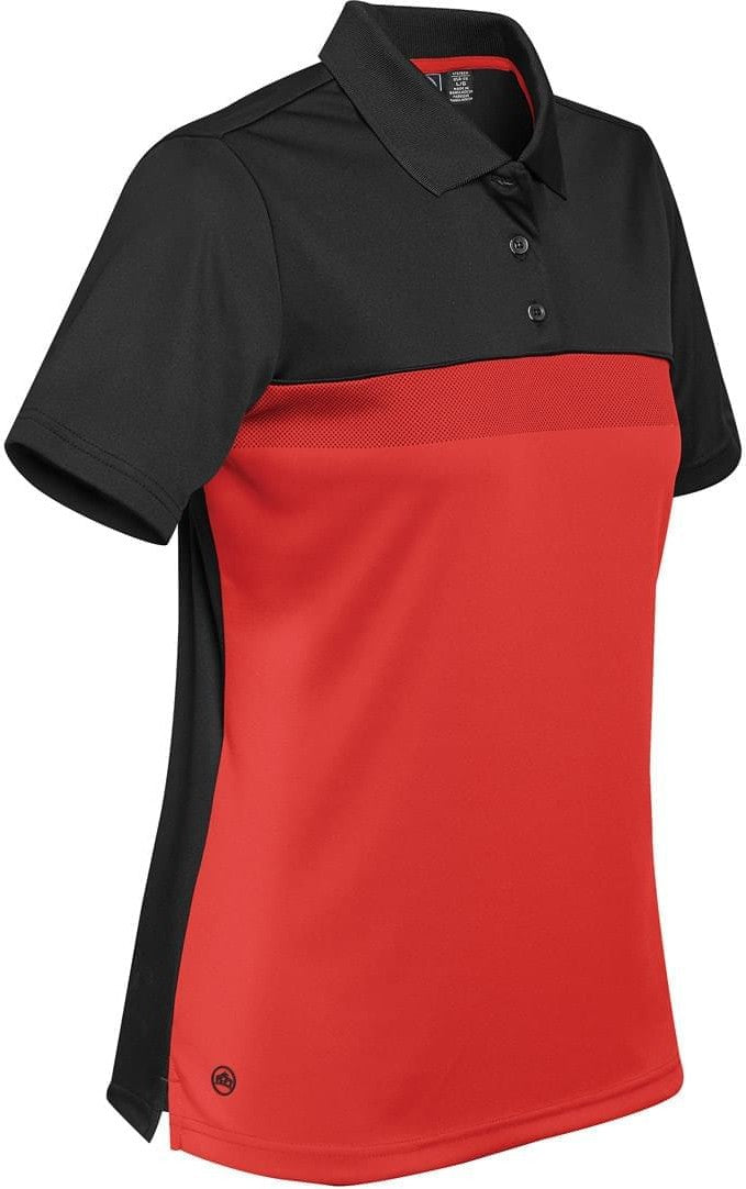Stormtech Tm-1w Women’s Equinox Performance Polo - Bright Red Black