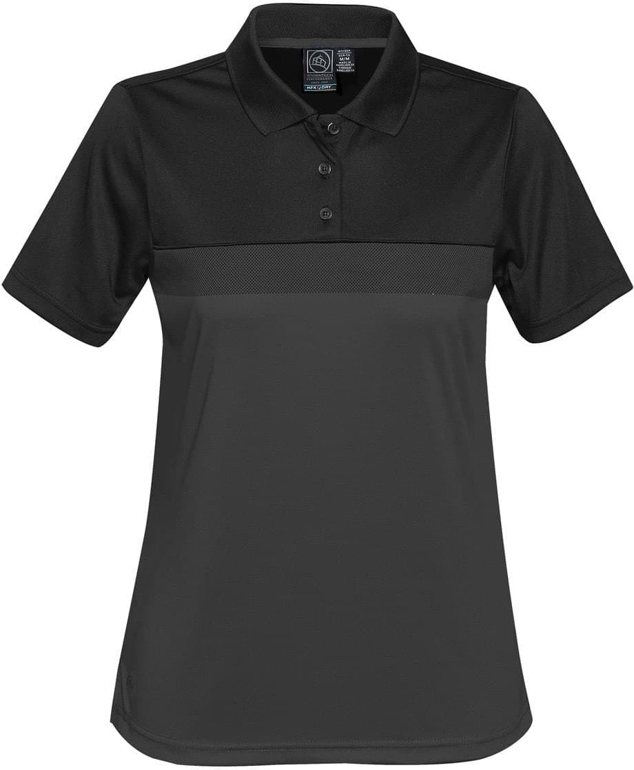 Stormtech Tm-1w Women’s Equinox Performance Polo - Carbon Black - Ladies Xs