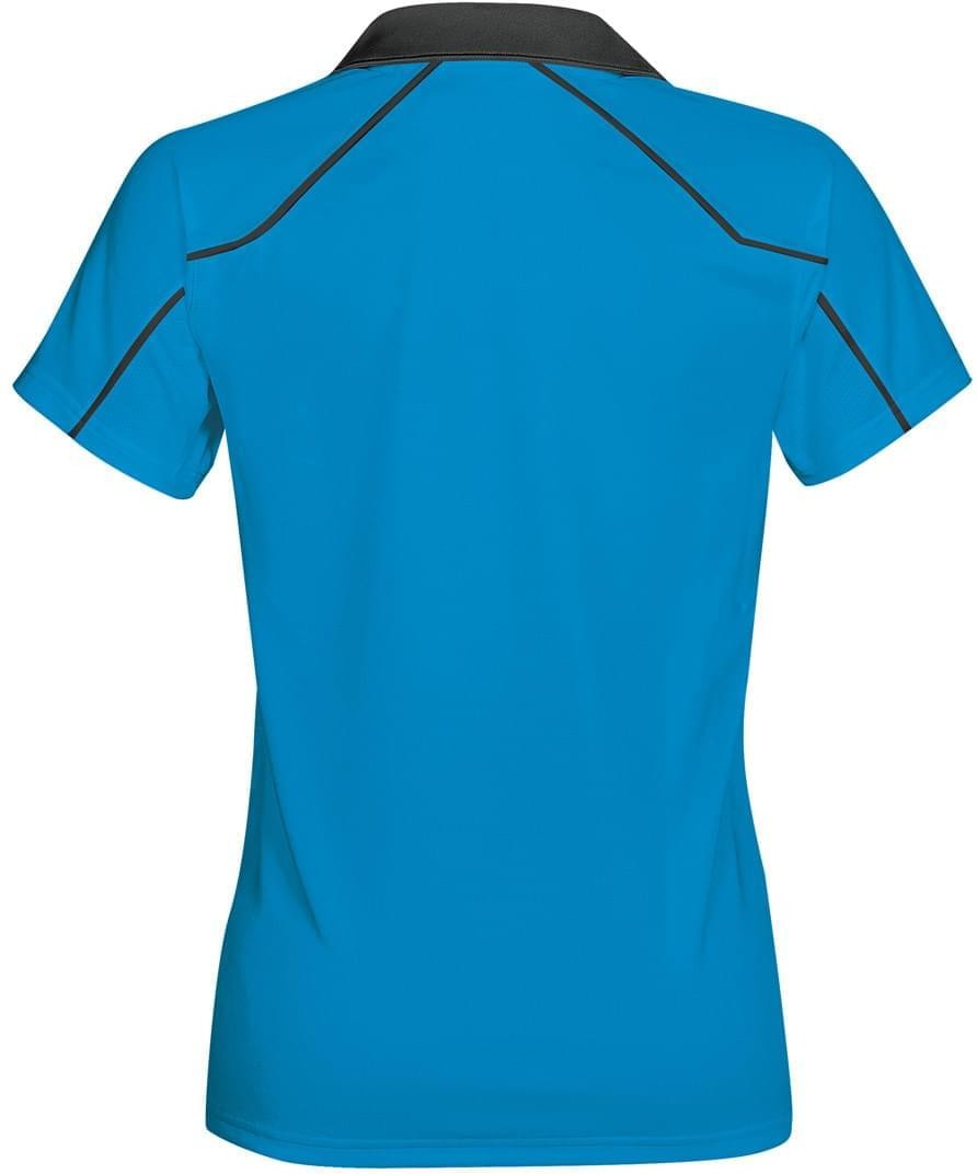 Stormtech Tps-1w Women’s Crossover Performance Polo - Electric Blue Black - Ladies Xs