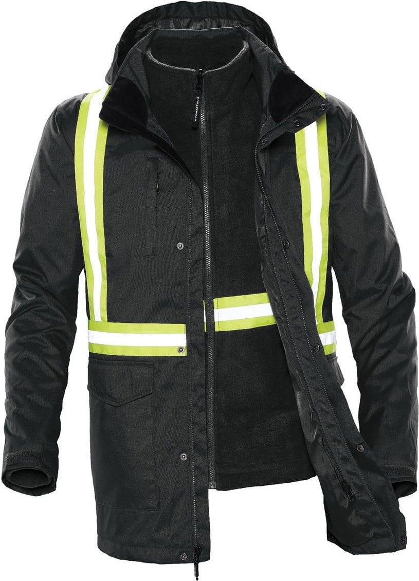 Stormtech Tpx-3r Men’s Vortex Hd 3-in-1 Reflective Parka - Black - Adult s