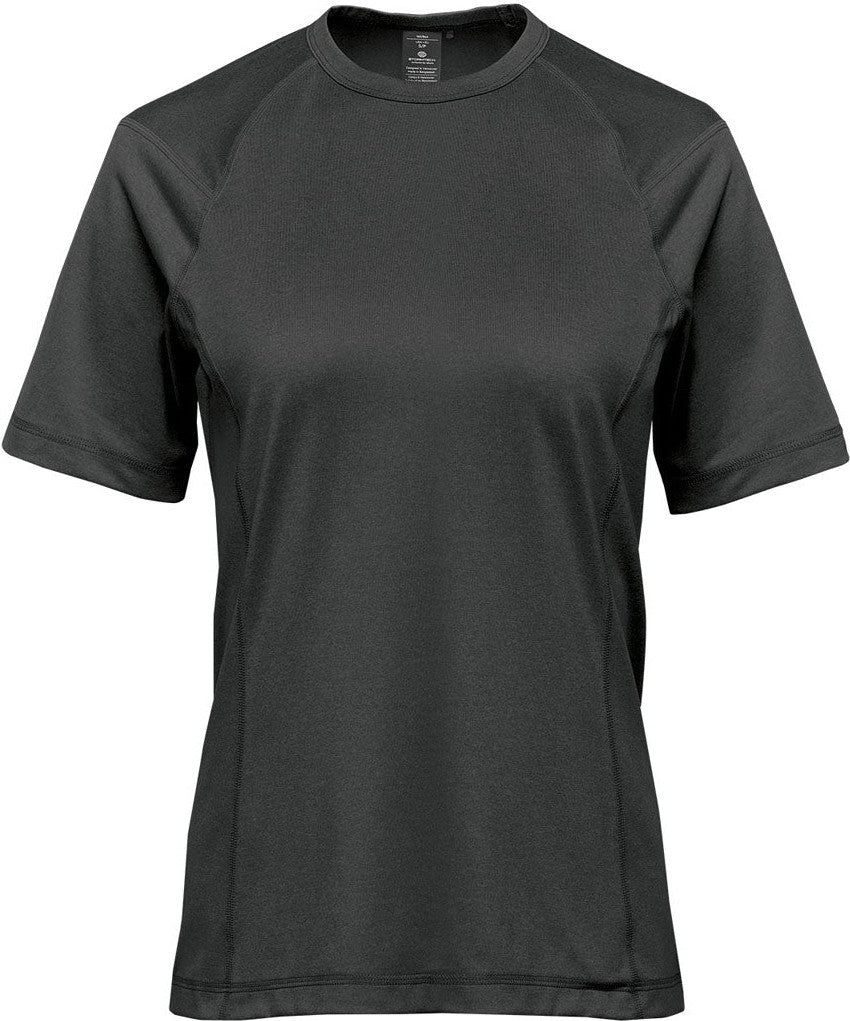 Stormtech Tsx-5w Women’s Volante H2x-dry S/s Tee - Charcoal Heather - Ladies Xs