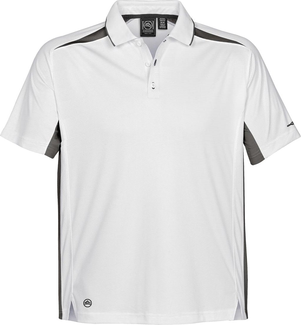 Stormtech Txp-2 Men’s Match Performance Polo - White - Pewter - Adult s