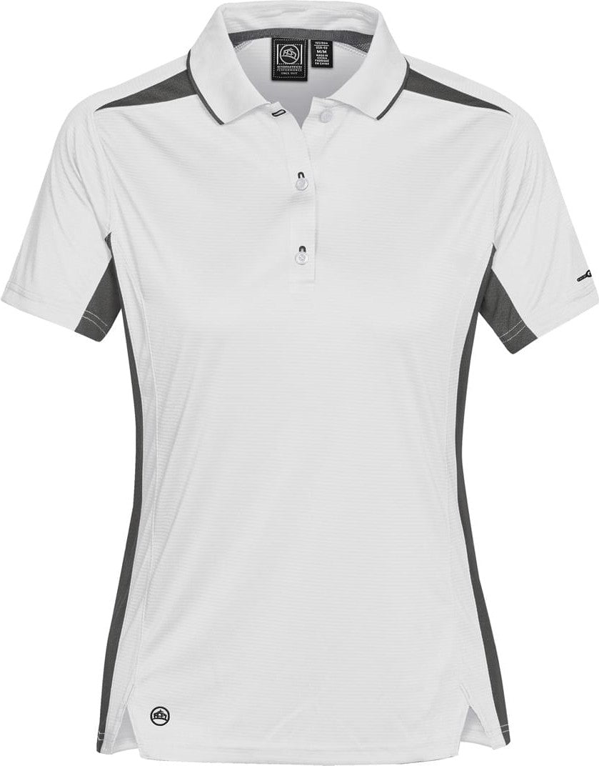 Stormtech Txp-2w Women’s Match Performance Polo - White - Pewter - Ladies Xs