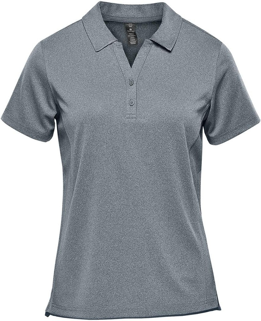 Stormtech Vlx-1w Women’s Dockyard Performance Short Sleeve Polo - Dolphin Heather - Ladies Xs
