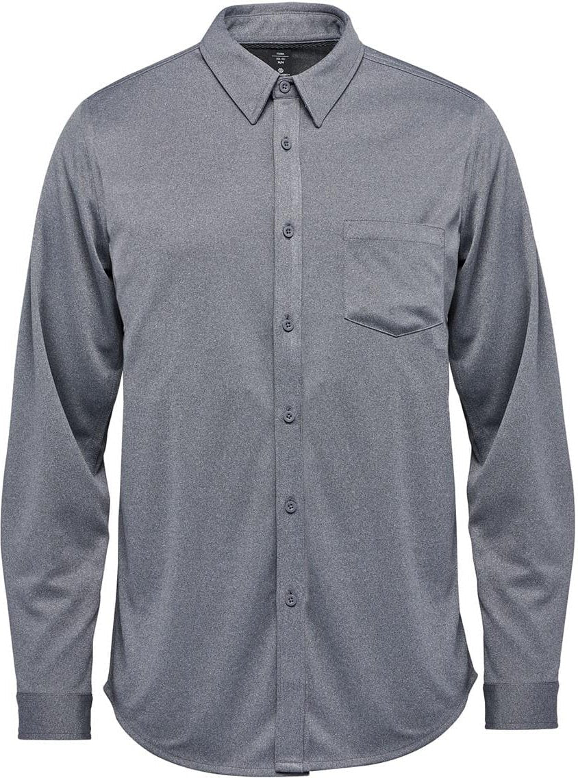 Stormtech Vlx-3 Men’s Montauk Long Sleeve Shirt - Dolphin Heather - Adult s