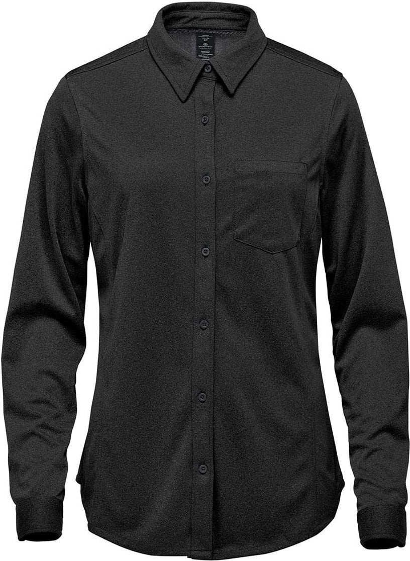 Stormtech Vlx-3w Women’s Montauk Long Sleeve Shirt - Black - Ladies Xs