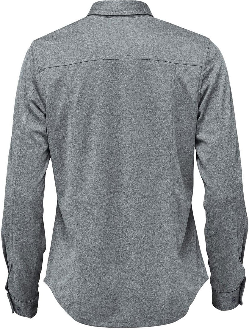Stormtech Vlx-3w Women’s Montauk Long Sleeve Shirt - Dolphin Heather
