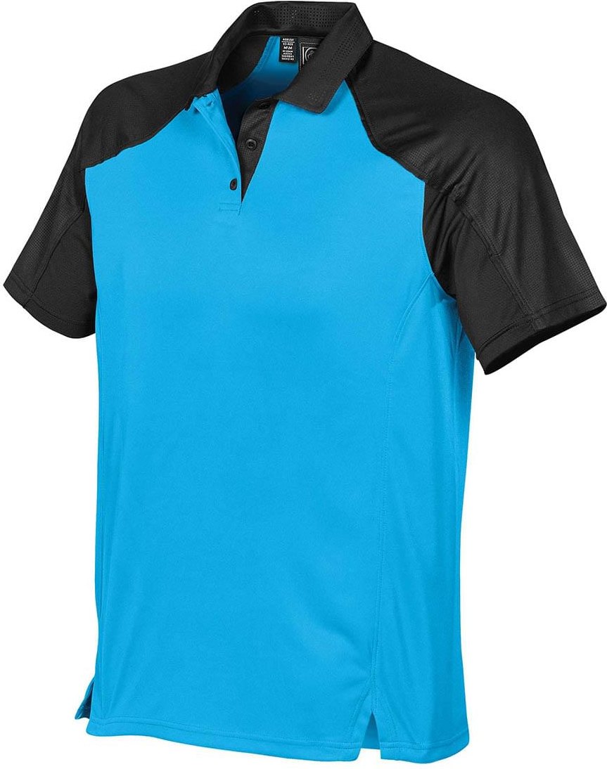Stormtech Vps-1 Men’s Vector Polo - Electric Blue Black - Adult l