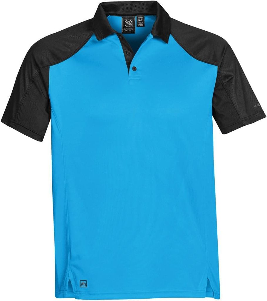Stormtech Vps-1 Men’s Vector Polo - Electric Blue Black - Adult l