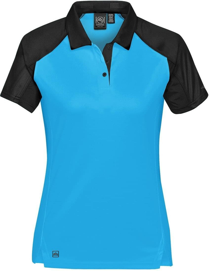 Stormtech Vps-1w Women’s Vector Polo - Electric Blue Black - Ladies Xs