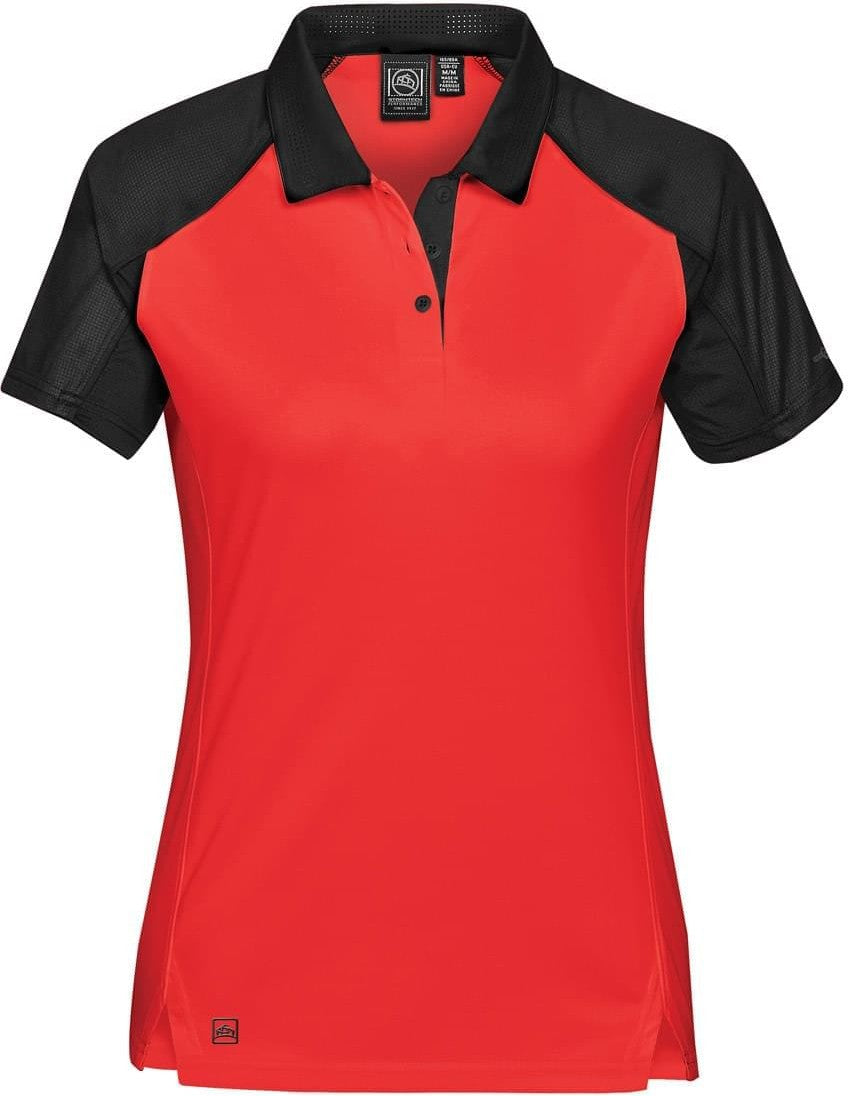 Stormtech Vps-1w Women’s Vector Polo - True Red Black - Ladies Xs