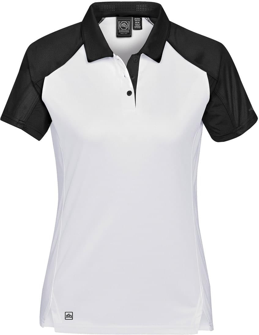 Stormtech Vps-1w Women’s Vector Polo - White - Black - Ladies Xs