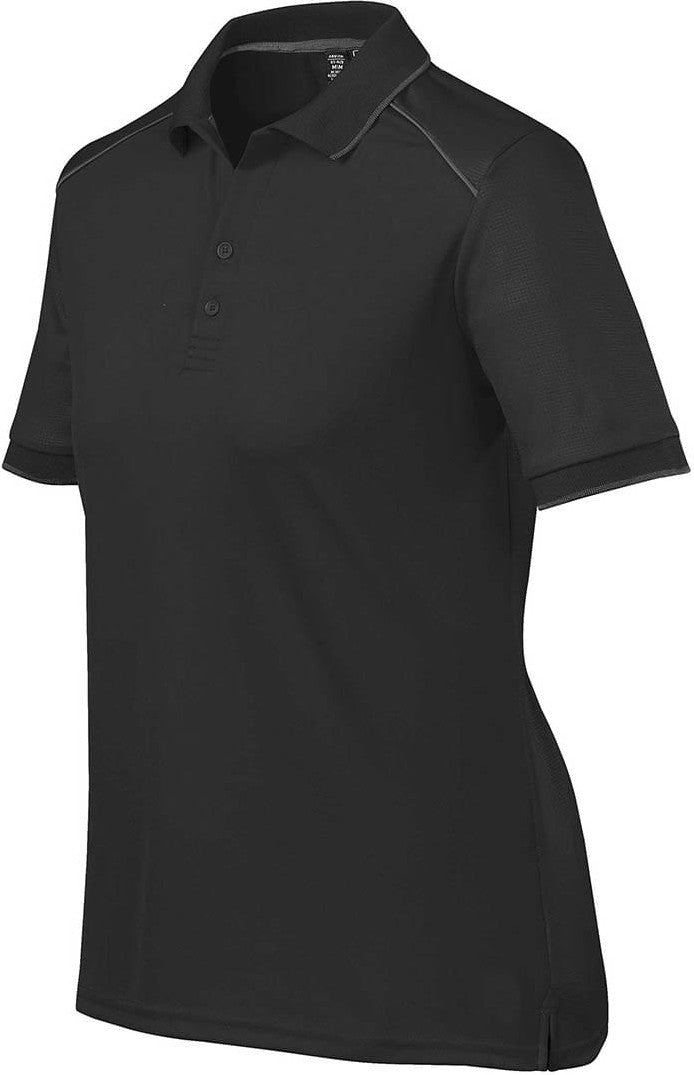 Stormtech Vps-2w Women’s Phantom Embossed Back Polo - Black Carbon