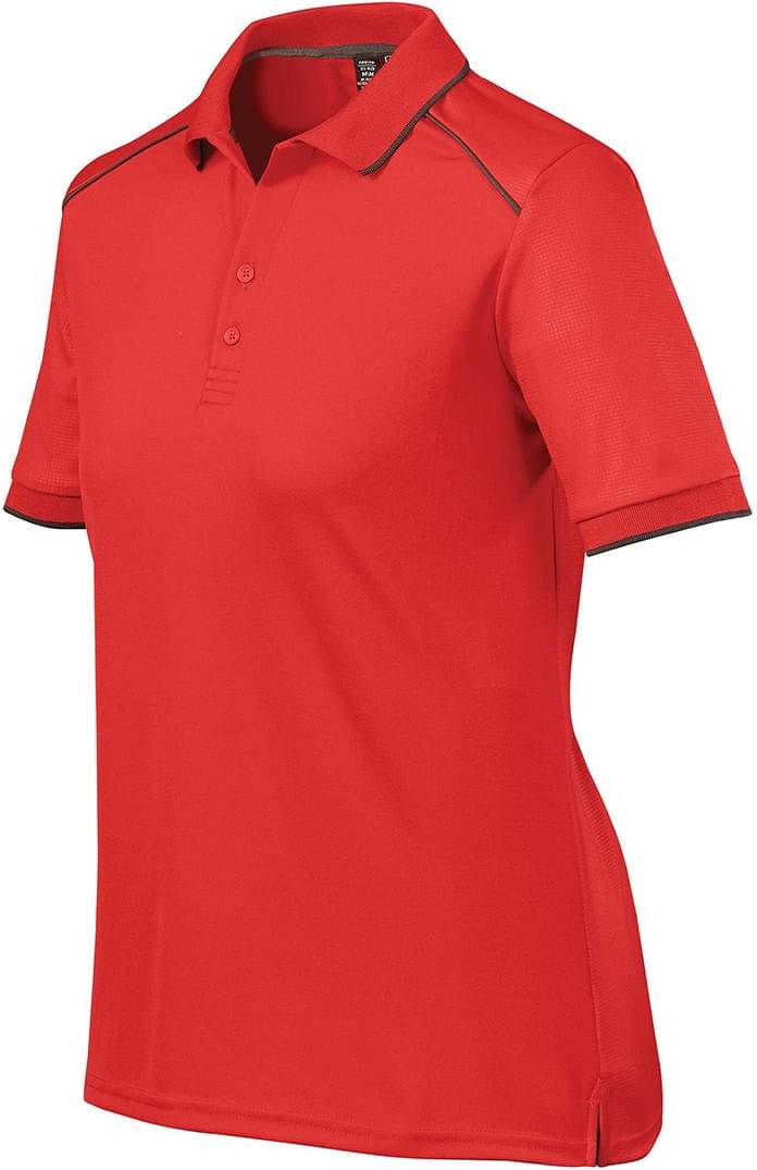 Stormtech Vps-2w Women’s Phantom Embossed Back Polo - Bright Red Carbon