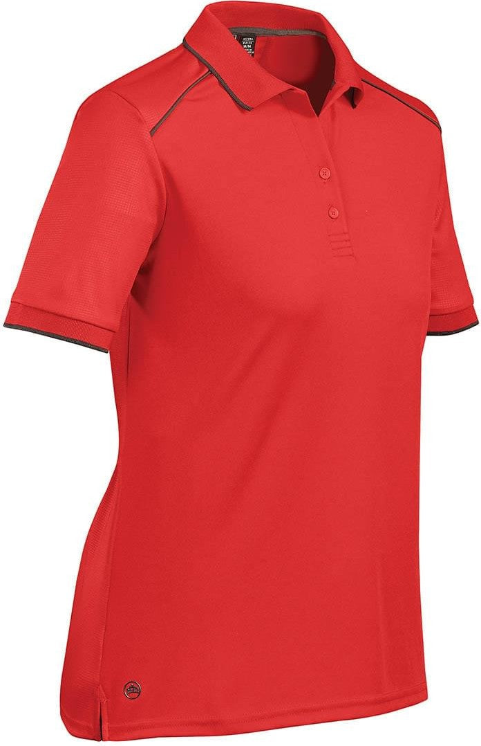 Stormtech Vps-2w Women’s Phantom Embossed Back Polo - Bright Red Carbon
