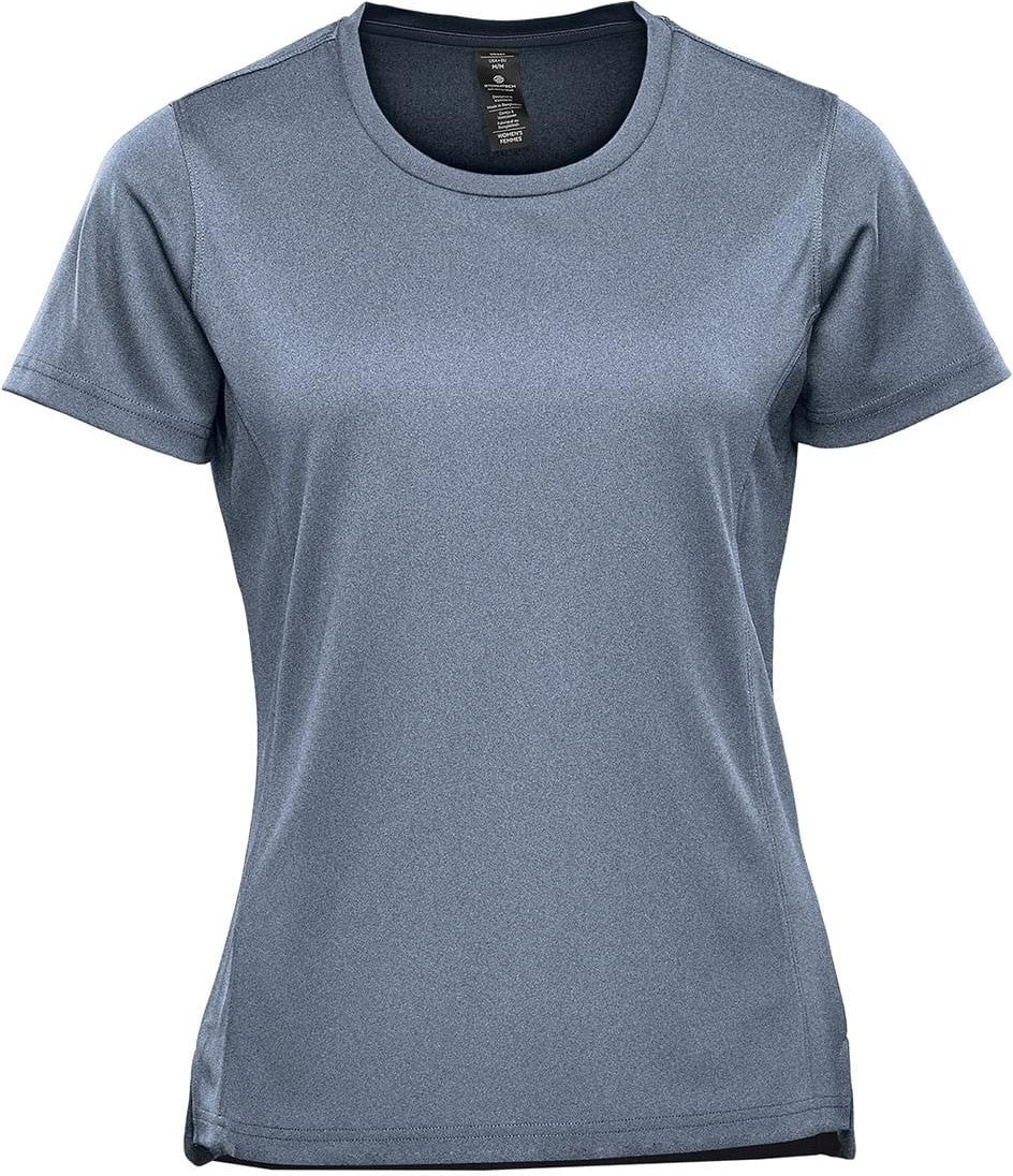 Stormtech Vrx-1w Women’s Dockyard Performance Short Sleeve Tee - Navy Heather - Ladies Xs
