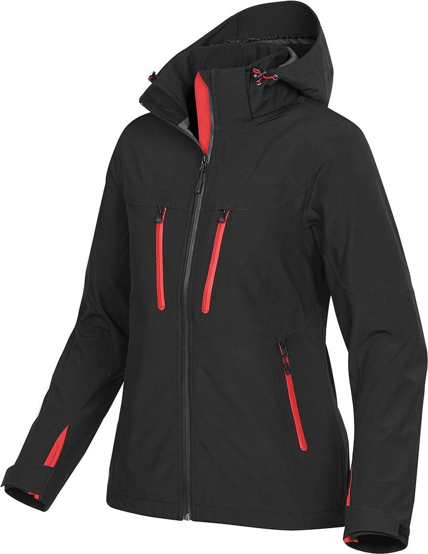Stormtech Xb-3w Women’s Patrol Softshell - Black Bright Red