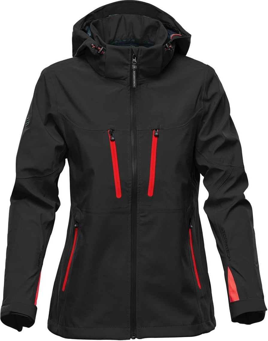Stormtech Xb-3w Women’s Patrol Softshell - Black Bright Red - Ladies Xs