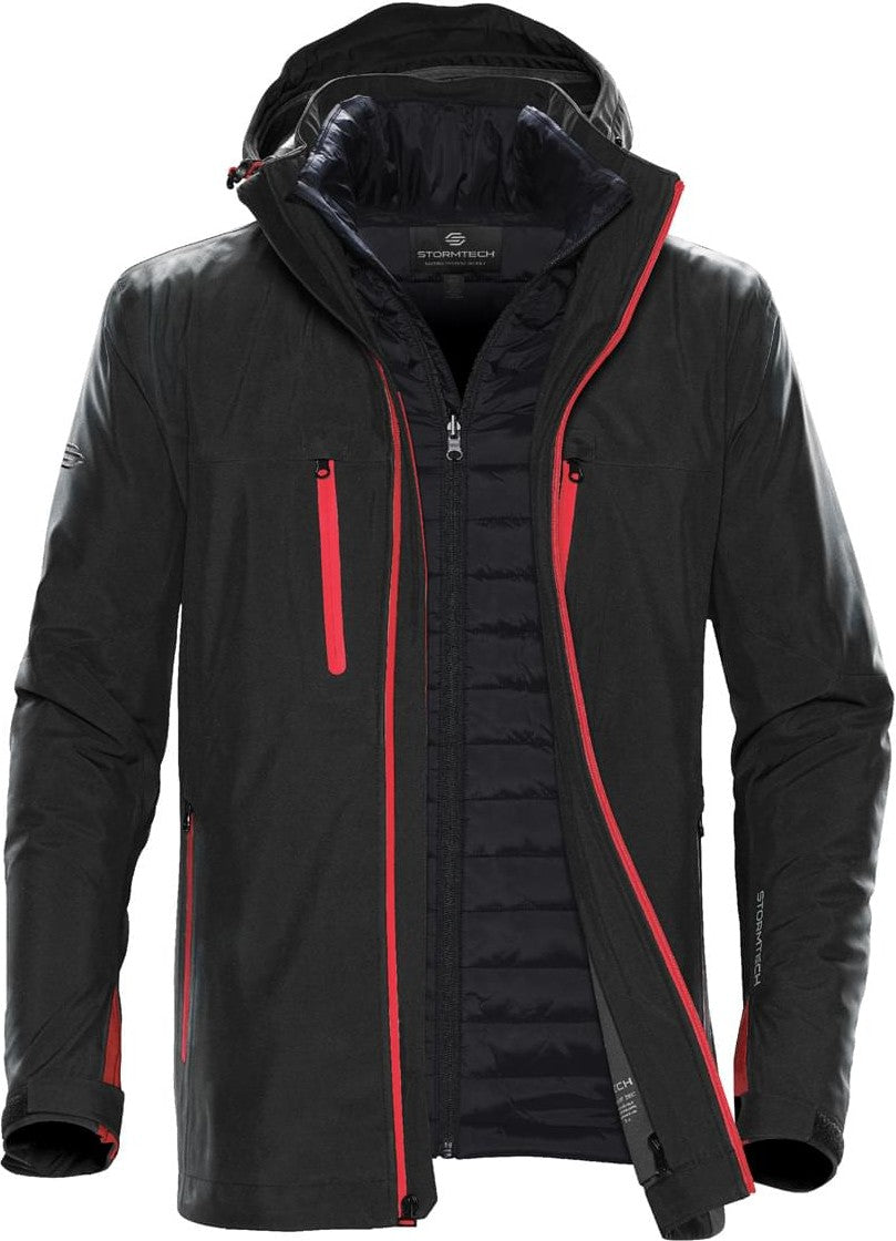 Stormtech Xb-4 Men’s Matrix 3-in-1 Jacket - Black Bright Red - Adult s