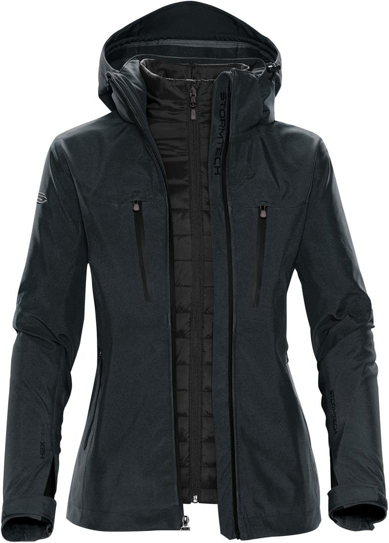 Stormtech Xb-4w Women’s Matrix 3-in-1 Jacket - Charcoal Twill - Black - Ladies Xs