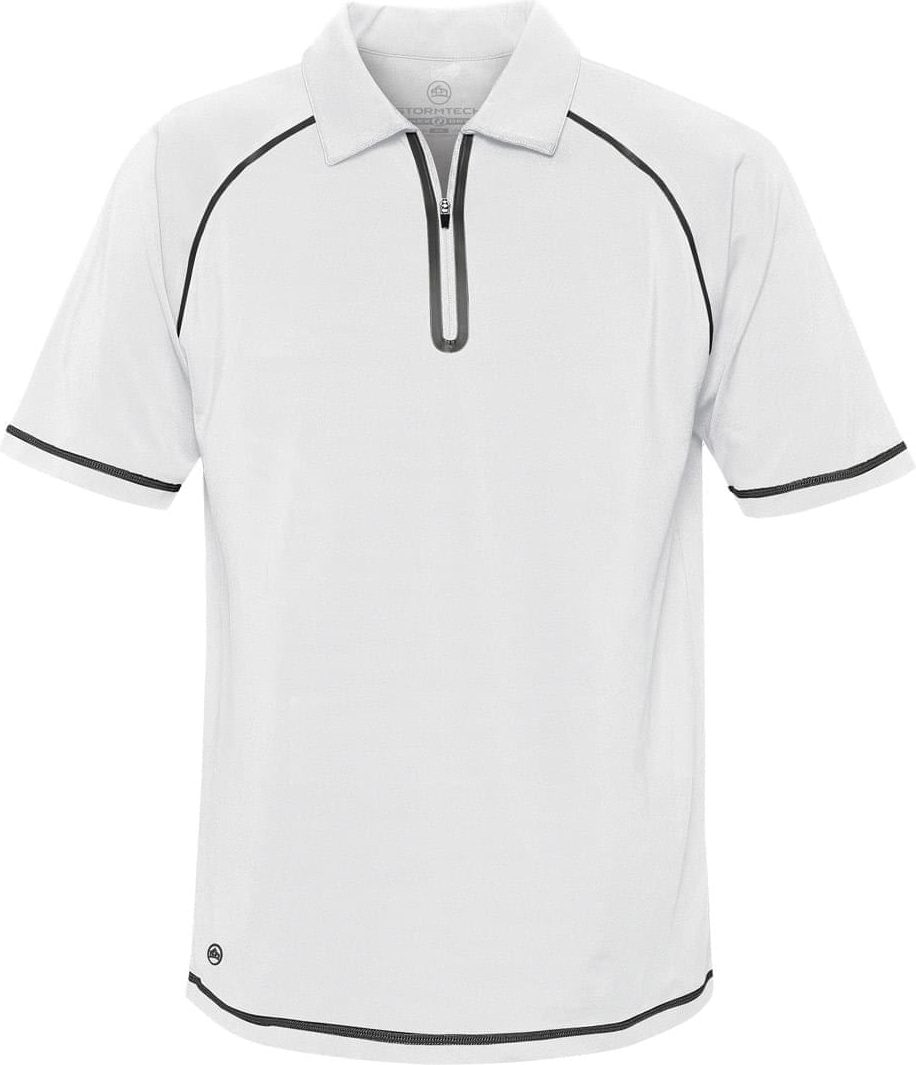 Stormtech Xbp-1 Men’s Laser Technical Polo - White - Black - Adult s