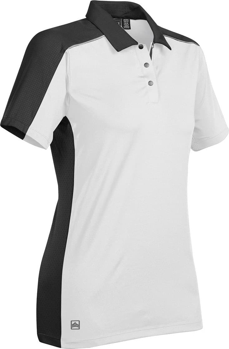 Stormtech Xkp-1w Women’s Optic Technical Polo - White - Black