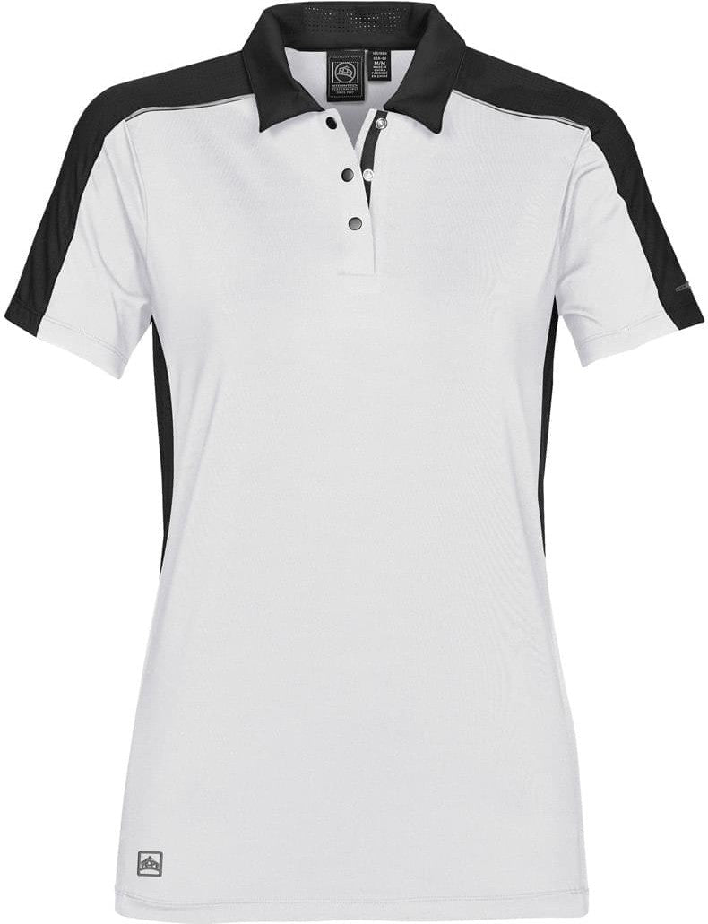 Stormtech Xkp-1w Women’s Optic Technical Polo - White - Black - Ladies Xs