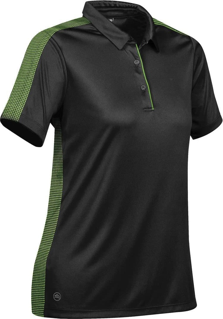 Stormtech Xpx-1w Women’s Bolt Polo - Black - Spring Green