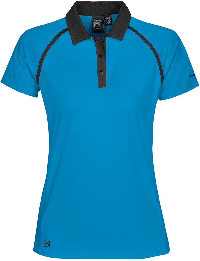 Stormtech Xsp-1w Women’s Precision Technical Polo - Electric Blue Black - Ladies m