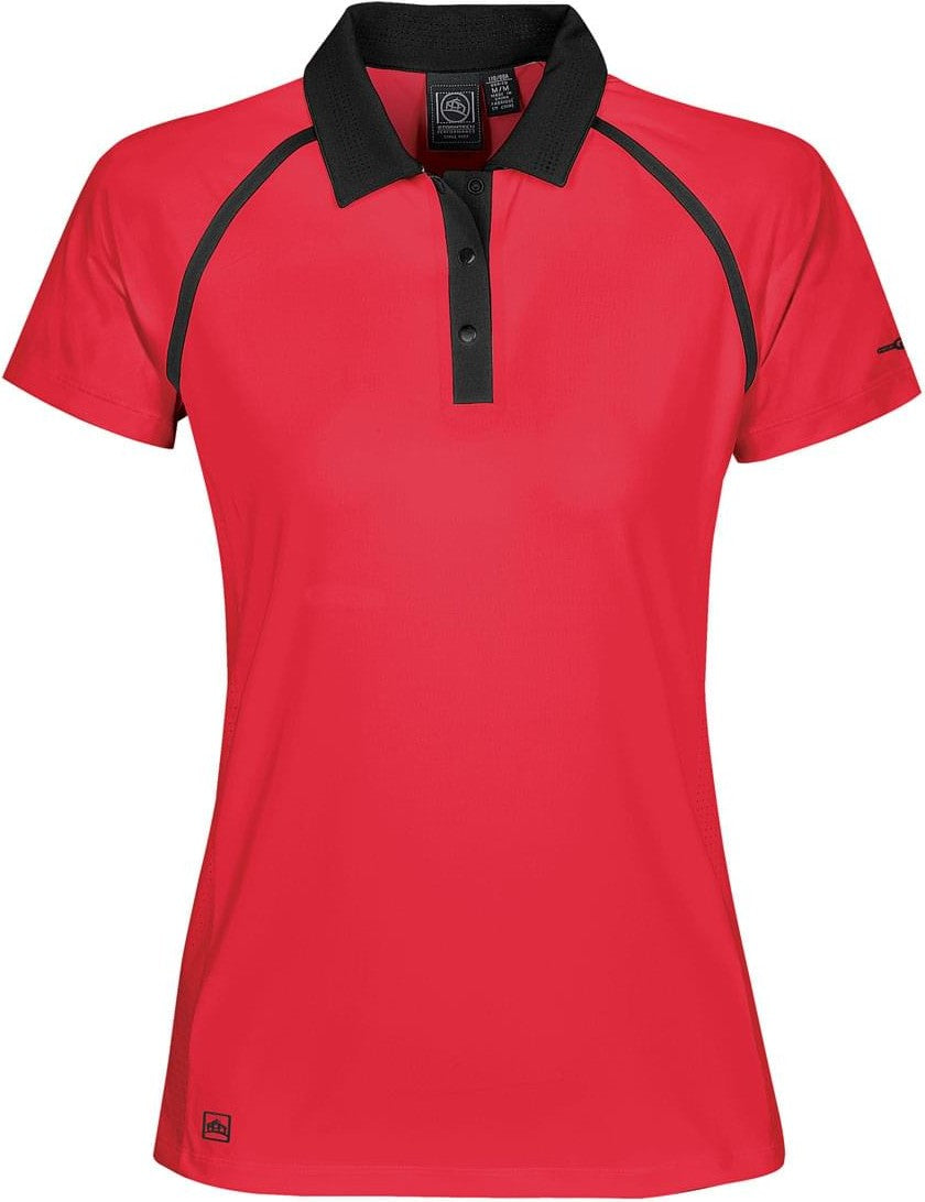 Stormtech Xsp-1w Women’s Precision Technical Polo - Scarlet - Black
