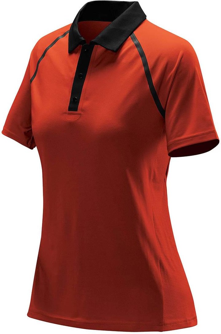Stormtech Xsp-2w Women’s Neutrino Technical Polo - Fire Orange