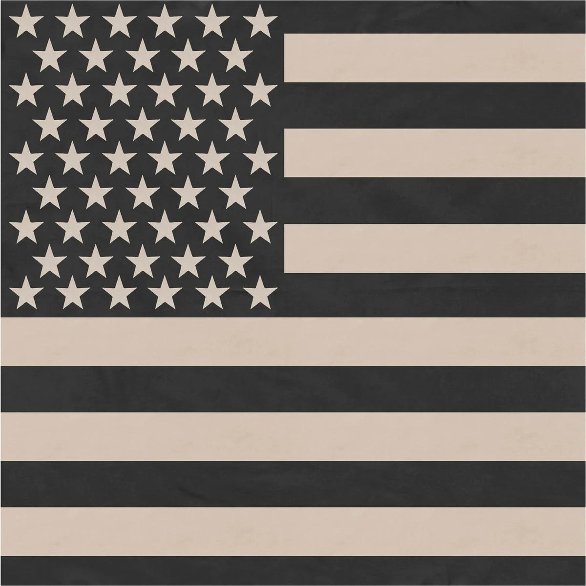 Subdued us Flag Bandana - Black / Khaki / 22 Inches