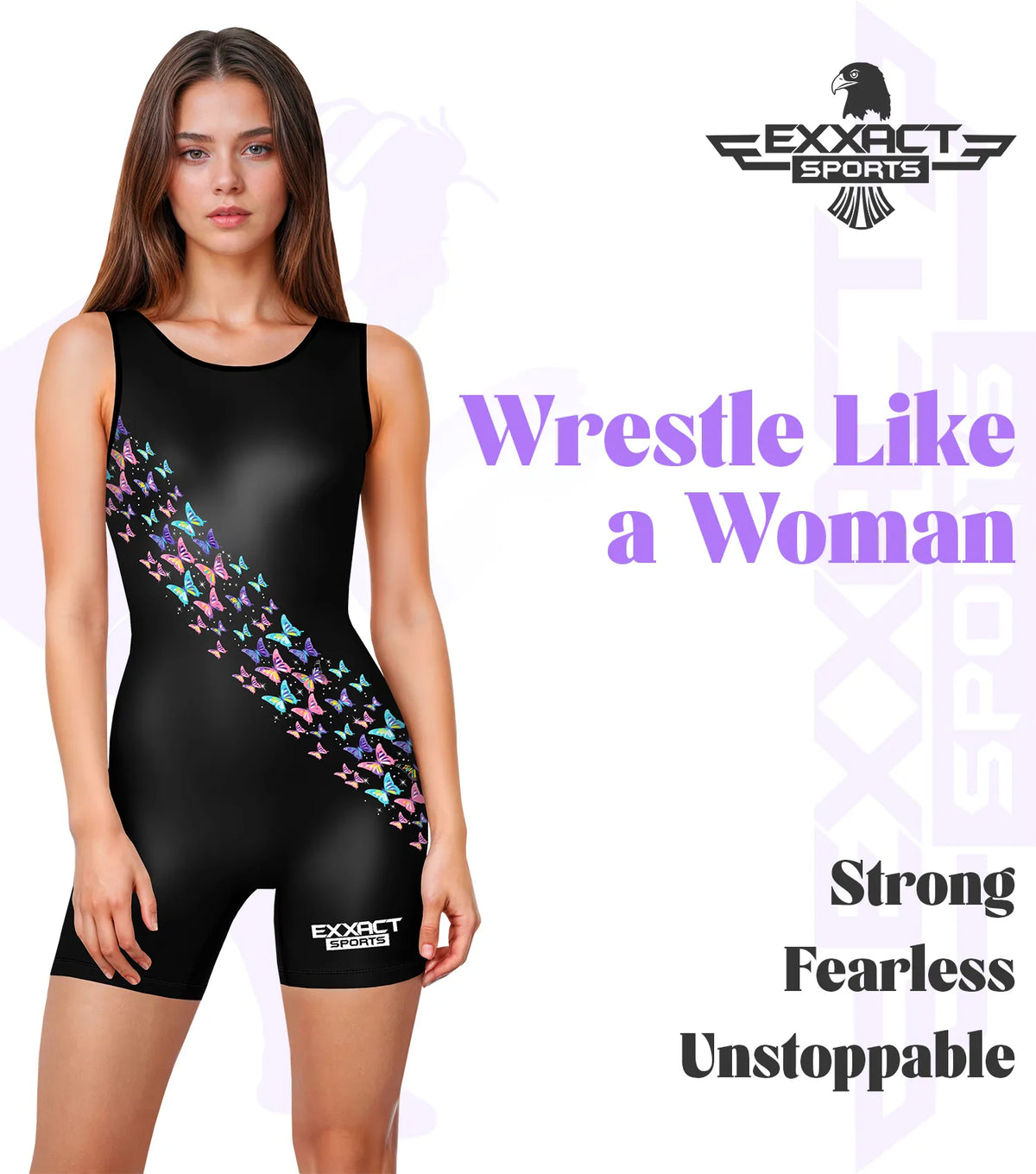 Sublimated Women’s Wrestling Singlets High-cut Female singlets (butterfly)