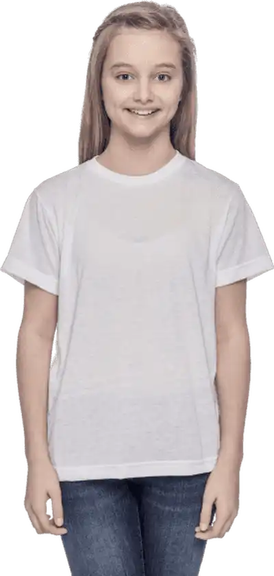 Sublivie 1210 Youth Polyester Sublimation Tee White