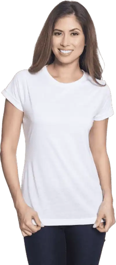 Sublivie 1510 Women’s Polyester Sublimation Tee - White