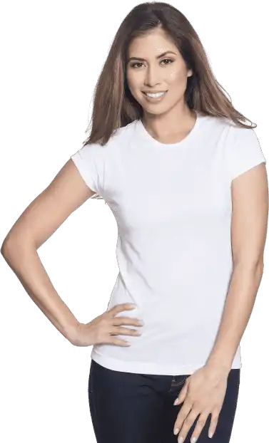 Sublivie 1610 Junior Fit Polyester Sublimation Tee - White