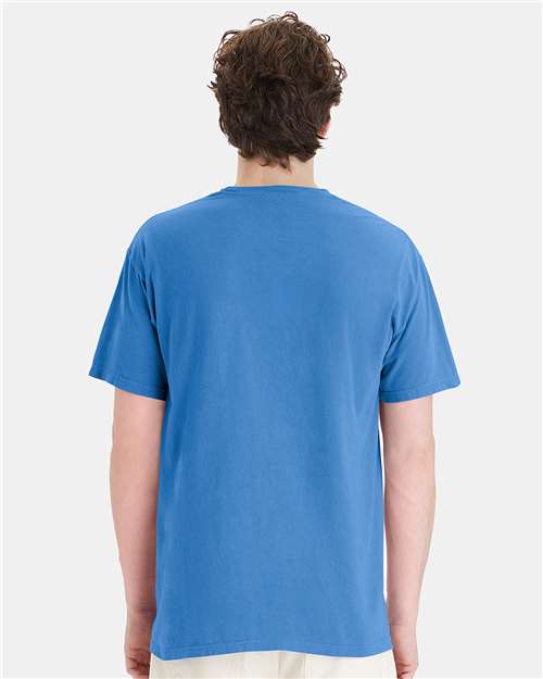 Summer Sky Blue Garment-Dyed Pocket T-Shirt - GDH150