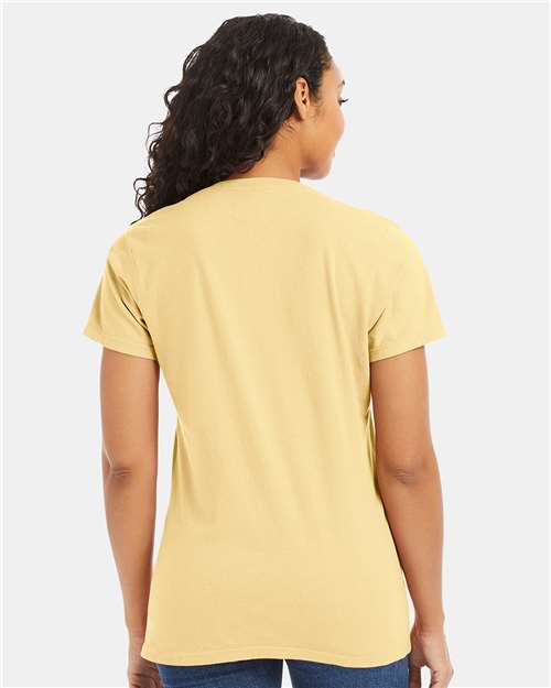 Summer Squash Yellow Garment-Dyed Women&#39;s V-Neck T-Shirt - GDH125