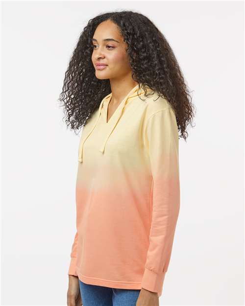Sunray/ Creamsicle Women&#39;s French Terry Ombré Hooded Sweatshirt - W20185