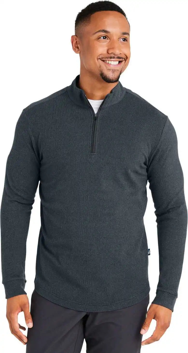 Swannies Golf Swe500 Men’s Emery Quarter Zip Black Heather
