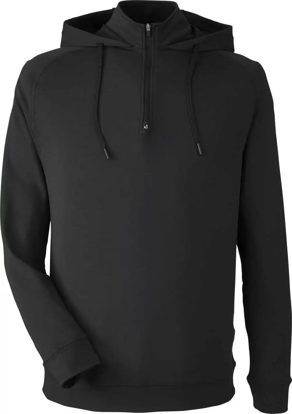 Swannies Golf Swv600 Men’s Vandyke Quarter-zip Hooded Sweatshirt - Black