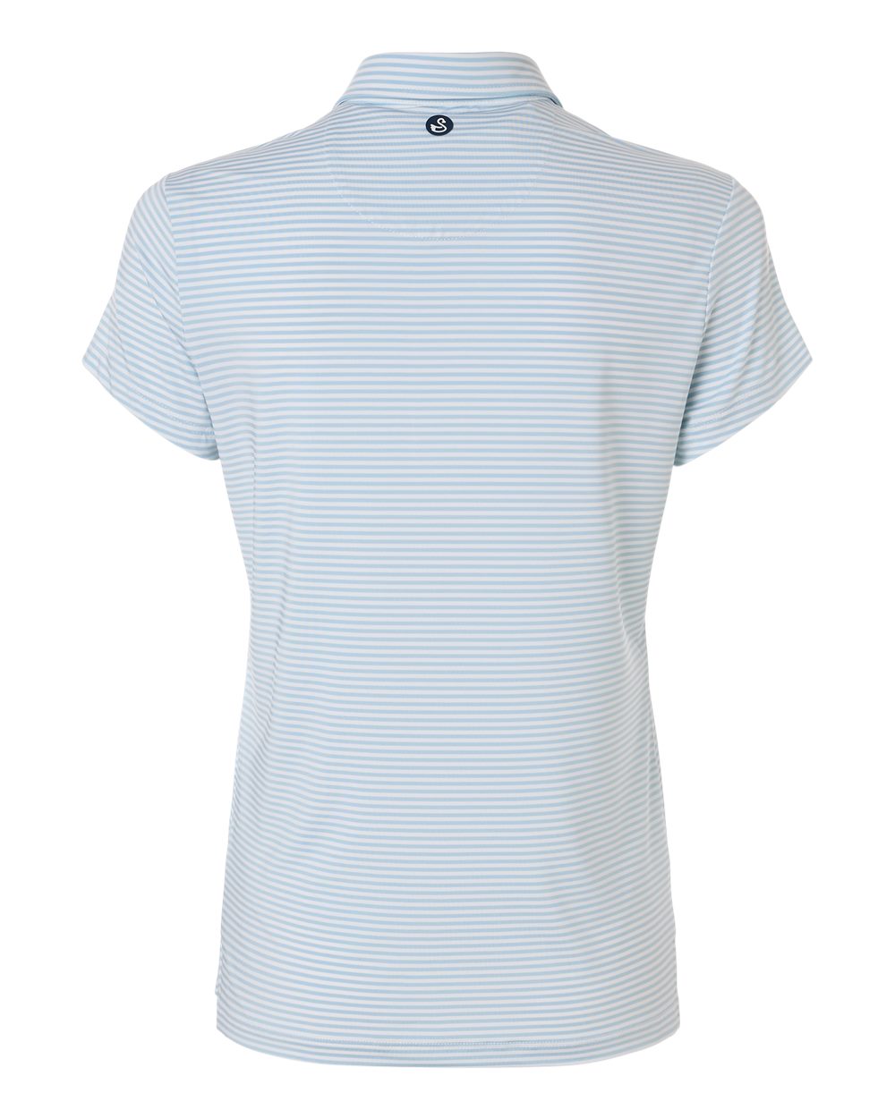 Swannies Sw1110l Women’s Kayla Striped Polo - Sky White